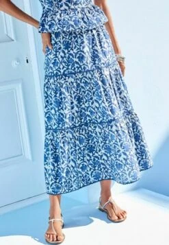 Next PANELLED MIDI TEXTURED STANDARD - Maxirock - Animal Print -Next 742e8de1aa544a148a0829035fb61f33