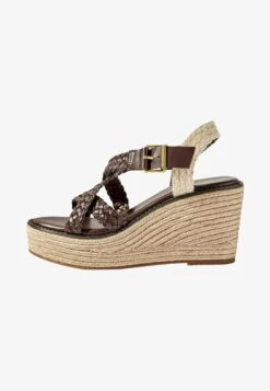 Next FOREVER COMFORT® WEAVE STRAP STANDARD - Espadrille - Chocolate Brown