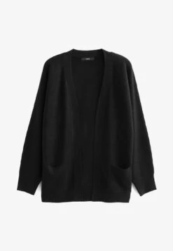 Next COSY BUTTON UP - Strickjacke - Black -Next 749c383924e14940865f7b91682de7aa