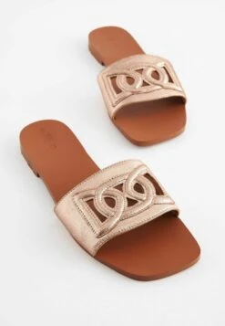 Next CUT OUT DETAIL STANDARD - Pantolette Flach - Rose Gold -Next 785e2268167d47e8a7282a1b16493906