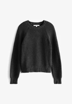 Next GRUNGE DISTRESSED DETAIL STANDARD - Strickpullover - Black -Next 78a0dd84d1464df0800a5ab090ebd816