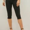 Next PEDAL PUSHER CROPPED - Jeans Shorts - Black