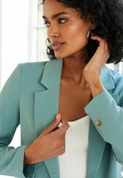 Next TWILL SINGLE BREASTED - Kurzmantel - Blue -Next 7a18ceff8bf14c5da4404e4e86b4d0a8