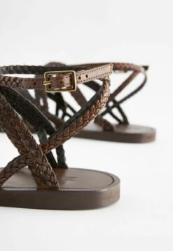 Next SIGNATURE PLAITED ANKLE WRAP STANDARD - Riemensandalette - Tan Brown -Next 7a36a5910b8844b88cac5133a09f90d2