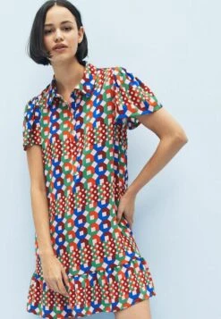 Next SHORT SLEEVE STANDARD - Blusenkleid - Multi Geo Print