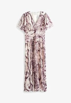 Next PLEATED SHORT SLEEVES STANDARD - Maxikleid - Purple -Next 7ed48840e9054bbaaa738062d4094ae7