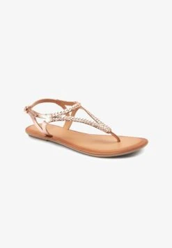 Next FOREVER COMFORT PLAIT TOE POST - Zehentrenner - Rose Gold -Next 801ab12e16554d65999fbdc4ab1b3bff 1