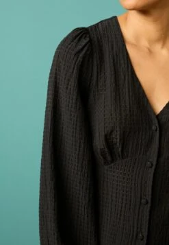 Next CORSET DETAIL LONG SLEEVE STANDARD - Bluse - Black -Next 80397525dcda4a86bbd8d86db7ec4888