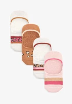 Next HEART CUSHION INVISIBLE 4 PACK - Socken - Pink/black