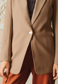 Next TWILL SINGLE BREASTED - Kurzmantel - Stone -Next 8417b5e3d28e47839d56f542a6e328c7 1