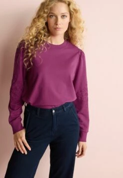 Next BRODERIE SLEEVE - Sweatshirt - Purple -Next 845926f76231478387c3bacae95b6e96 1