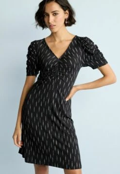 Next SHORT SLEEVE - Jerseykleid - Black White Dash