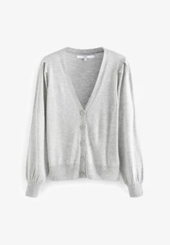 Next BUTTON - Strickjacke - Grey -Next 8566a153f3dd4f8d83cc45fcd652db43