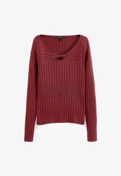 Next TWIST NECK STANDARD - Strickpullover - Red -Next 874b7506d8b549d1b751eaeff3b29d76