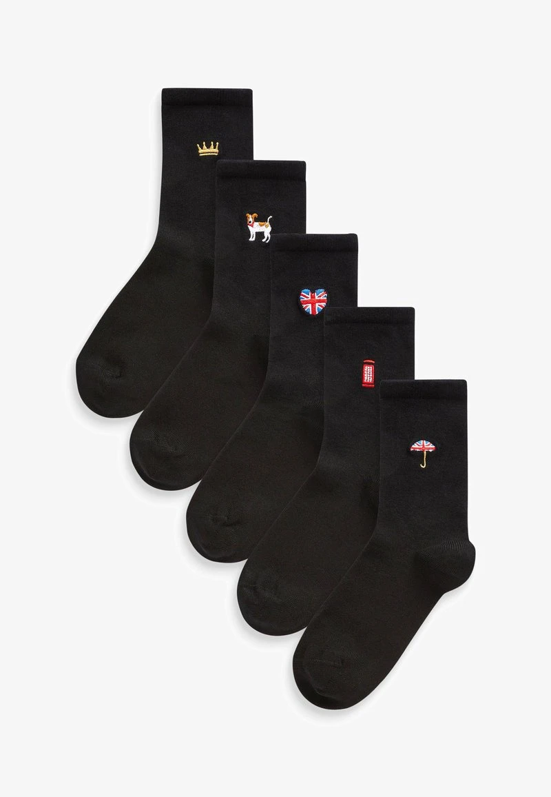 Next LONDON MOTIF 5 PACK STANDARD - Socken - Black 2 Next LONDON MOTIF 5 PACK STANDARD - Socken - Black – Bild 2