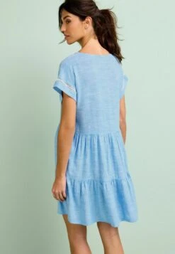 Next BLEND TIERED - Blusenkleid - Blue Chambray -Next 87f497c920664a819b94b581f0c314cb