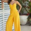 Next STRAPPY BUTTON DETAIL STANDARD - Jumpsuit - Yellow