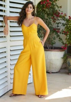 Next STRAPPY BUTTON DETAIL STANDARD - Jumpsuit - Yellow