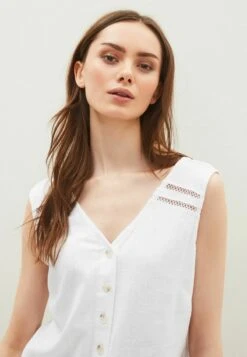 Next MORRIS CO BLEND BUTTON THROUGH - Bluse - White -Next 8a9a2a8e4bbe413c956fa52ed25b12e6