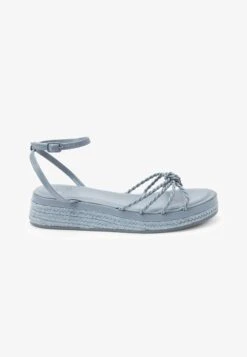 Next FOREVER COMFORT KNOT DETAIL STANDARD - Keilsandalette - Blue -Next 8b0c6f28e85f43bb8960e991e10483bd