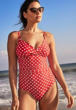 Next BRIGHT FLORAL SHAPE ENHANCING - Badeanzug - Terracotta Spot