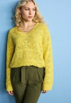 Next RIB DETAIL HOODIE STANDARD - Strickpullover - Ecru White Rainbow Sleeve -Next 8d469733080f4098ae057026f1f2d45e