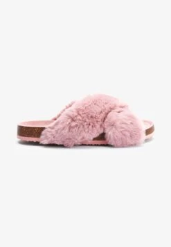 Next Hausschuh - Rose Pink Recycled Faux Fur