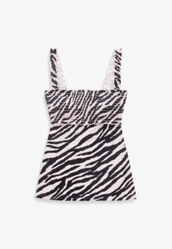 Next SHIRRED - Bikini-Top - Black White -Next 8ee7adb9adae4195bd72b0e9e9c9a6d8