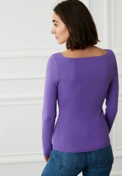 Next CUT OUT SQUARE NECK STANDARD - Strickpullover - Purple -Next 907c0f74c5af4e82a0b47fac7d1e621e