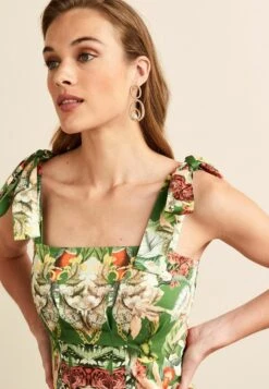 Next TIE SHOULDER STANDARD - Freizeitkleid - Green Floral -Next 919b195aef314cf898a9cc66c9bce3c5