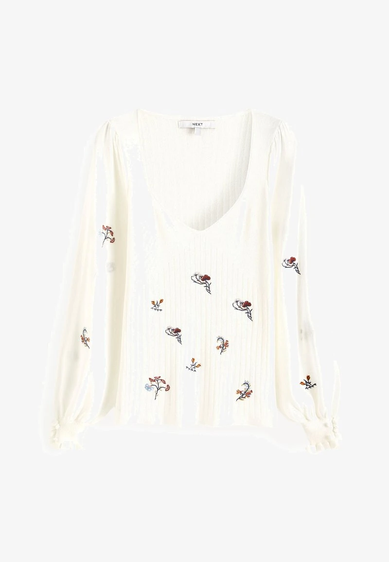 Next BUTTON CUFF SWEETHEART NECK STANDARD - Strickpullover - Blue 4 Next BUTTON CUFF SWEETHEART NECK STANDARD - Strickpullover - Blue – Bild 4