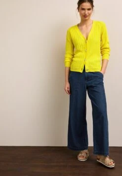 Next GEM BUTTON UP - Strickjacke - Bright Yellow -Next 955ee651bddc4423b852ac95bb298f2d