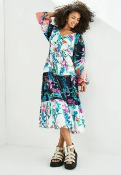 Next LONG SLEEVE STANDARD - Freizeitkleid - Blue