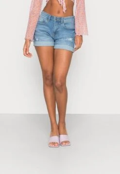 Next LACE DETAIL STANDARD - Jeans Shorts - Mid Blue -Next 975d12412d40438cb2dfebe5e77015f4
