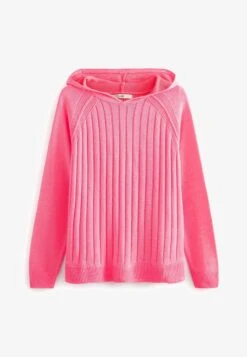 Next RIB DETAIL HOODIE STANDARD - Strickpullover - Ecru White Rainbow Sleeve -Next 97a57dc8b04440b0a0bd5b82ea4f3da3