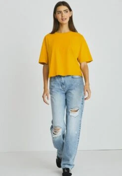 Next BOXY RELAXED FIT STANDARD - T-Shirt Basic - Yellow Ochre