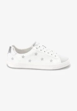 Next FOREVER COMFORT EMBROIDERED STAR WIDE FIT - Sneaker Low - White Silver -Next 98c5e1afdc184388bc0ecb6637cb230a 1