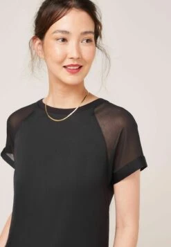 Next MIX SHORT SLEEVE RAGLAN - Bluse - Black -Next 98c666333a9548699efa24ba664d7099