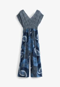 Next SHIRRED WAISTED WIDE LEG STANDARD - Jumpsuit - Blue -Next 993290cfeba14c83a6ef017149ef8175