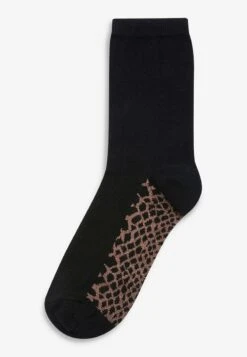 Next ANIMAL PRINT FOOTBED ANKLE SOCKS 5 PACK - Socken - Black -Next 9ac7d10dcbe74beba060adcc9ce36c12