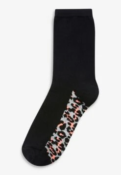 Next ANIMAL PRINT FOOTBED ANKLE SOCKS 5 PACK - Socken - Black -Next 9b365ff5f43049a2b676d2f2ff6b8613