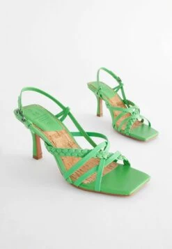 Next SIGNATURE FOREVER COMFORT® PLAIT - High Heel Sandalette - Green -Next 9d39ad49f47f4a269ca7dd6b0537491a