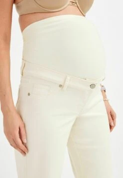 Next OVER THE BUMP - Jeans Straight Leg - Ecru White -Next 9d608688713f4f269745c48e48e58617