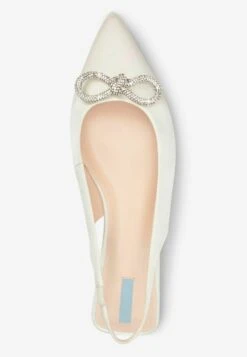 Next FOREVER COMFORT WEDDING SPARKLY BOW - Sling-Ballerina - Ivory White 8 Next FOREVER COMFORT WEDDING SPARKLY BOW - Sling-Ballerina - Ivory White -Next 9de313bd77474789bca88f63882e847d