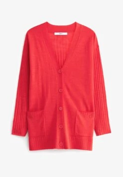 Next SLEEVE BUTTON UP STANDARD - Strickjacke - Bright Red