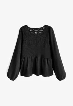 Next CROCHET BRODERIE PEPLUM STANDARD - Strickpullover - Black 9 Next CROCHET BRODERIE PEPLUM STANDARD - Strickpullover - Black -Next 9e8d12182def4e20bafe7095317abd97