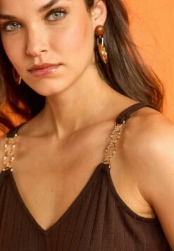 Next HARDWARE DETAIL SLEEVELESS - Top - Chocolate Brown -Next 9f432c3348e242fc9a5f1dd2e4052bd2 1