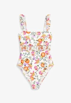 Next TUMMY CONTROL RUFFLE BANDEAU STANDARD - Badeanzug - Fruit Print