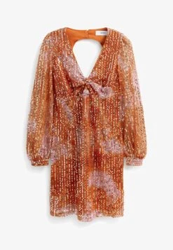 Next LONG SLEEVE STANDARD - Cocktailkleid/festliches Kleid - Sunset Orange 10 Next LONG SLEEVE STANDARD - Cocktailkleid/festliches Kleid - Sunset Orange -Next a03c621ee1e94c95a3007968178edd24