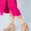 Next FOREVER COMFORT WRAP SQUARE TOE STANDARD - Keilsandalette - Light Pink